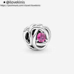 Pandora October Pink Eternity Circle Charm